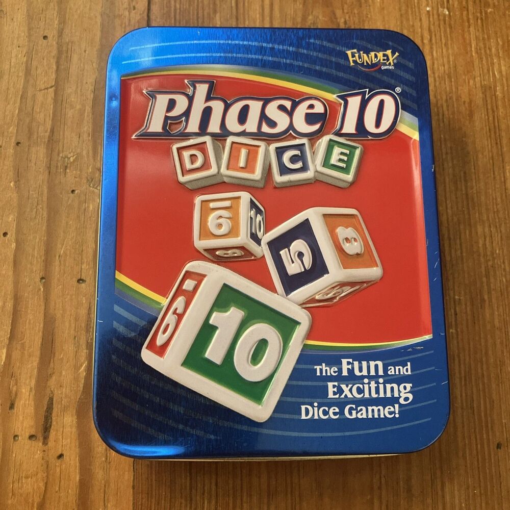 Fundex Phase 10 Dice Game in Tin 2008